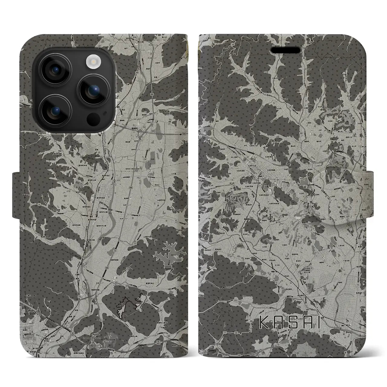 【加西(兵庫県)】地図柄iPhoneケース(手帳タイプ)