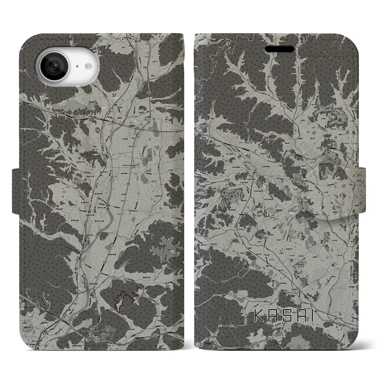 【加西(兵庫県)】地図柄iPhoneケース(手帳タイプ)