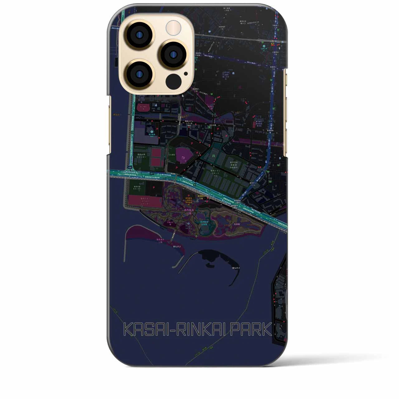 【葛西臨海公園(東京都)】地図柄iPhoneケース(バックカバータイプ)
