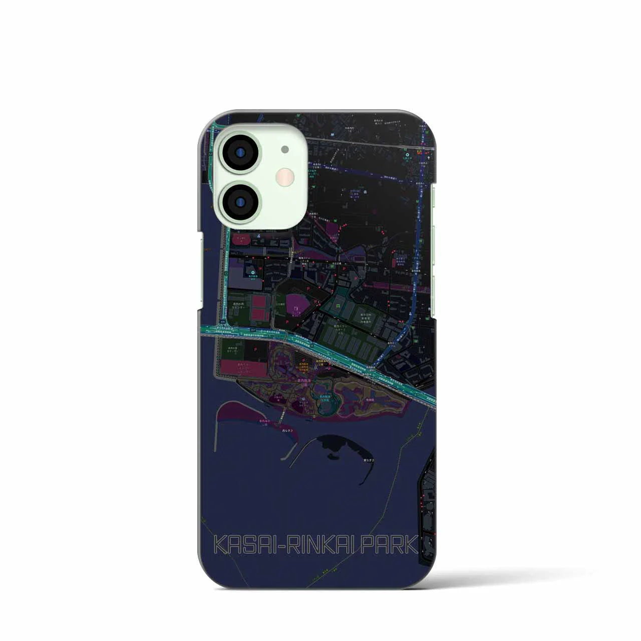 【葛西臨海公園(東京都)】地図柄iPhoneケース(バックカバータイプ)