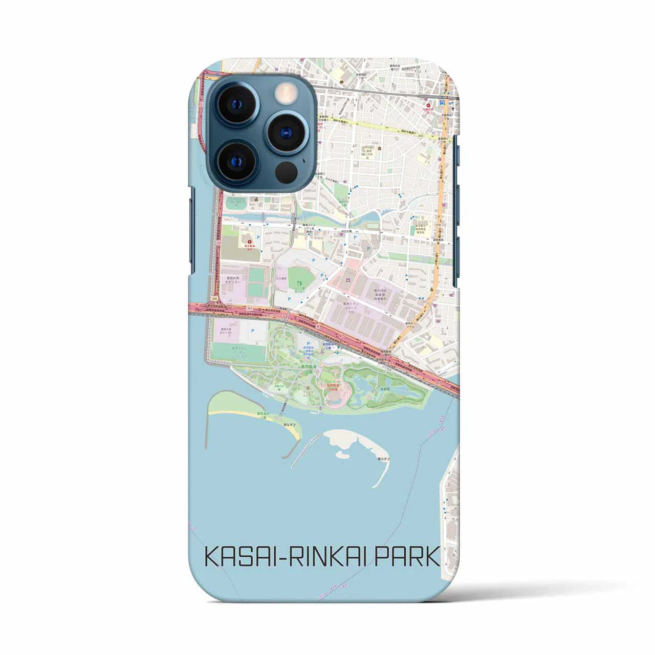 【葛西臨海公園(東京都)】地図柄iPhoneケース(バックカバータイプ)