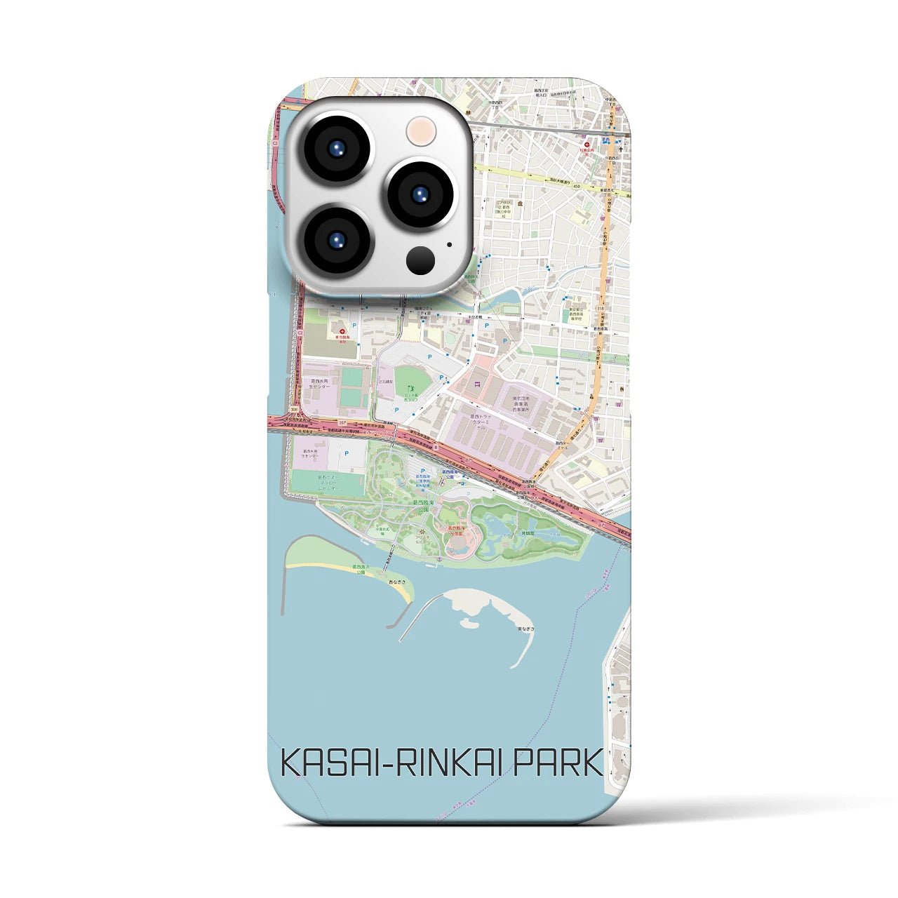 【葛西臨海公園(東京都)】地図柄iPhoneケース(バックカバータイプ)