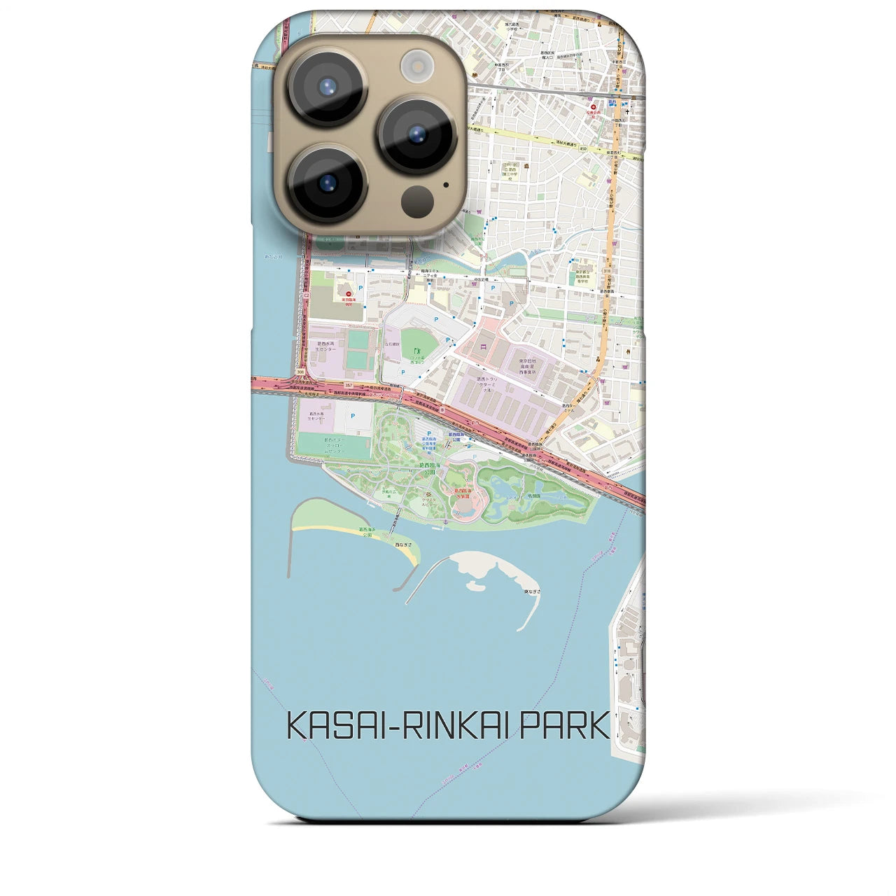 【葛西臨海公園(東京都)】地図柄iPhoneケース(バックカバータイプ)