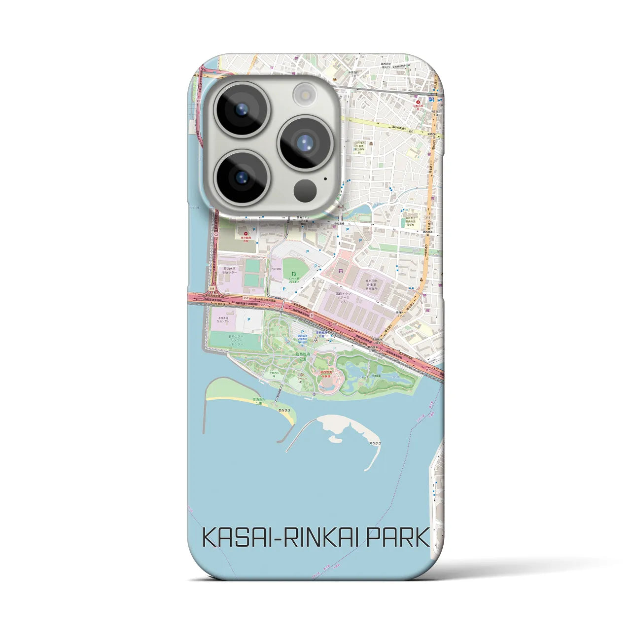 【葛西臨海公園(東京都)】地図柄iPhoneケース(バックカバータイプ)