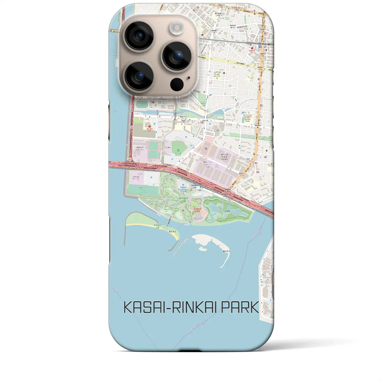 【葛西臨海公園(東京都)】地図柄iPhoneケース(バックカバータイプ)