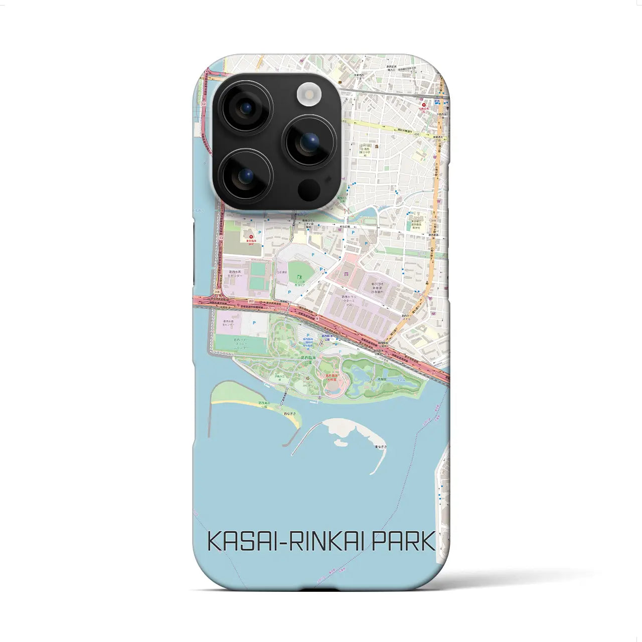 【葛西臨海公園(東京都)】地図柄iPhoneケース(バックカバータイプ)