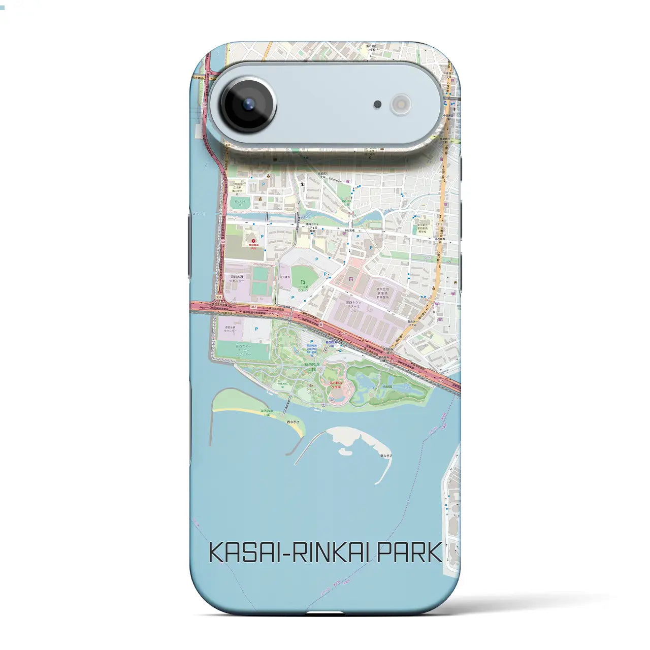 【葛西臨海公園(東京都)】地図柄iPhoneケース(バックカバータイプ)