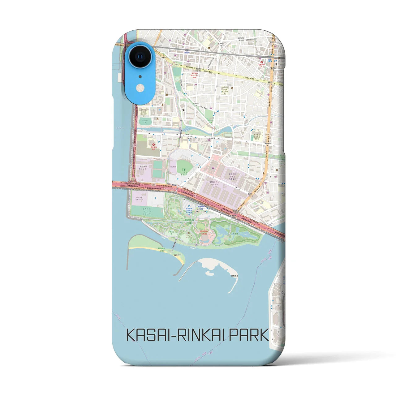 【葛西臨海公園(東京都)】地図柄iPhoneケース(バックカバータイプ)