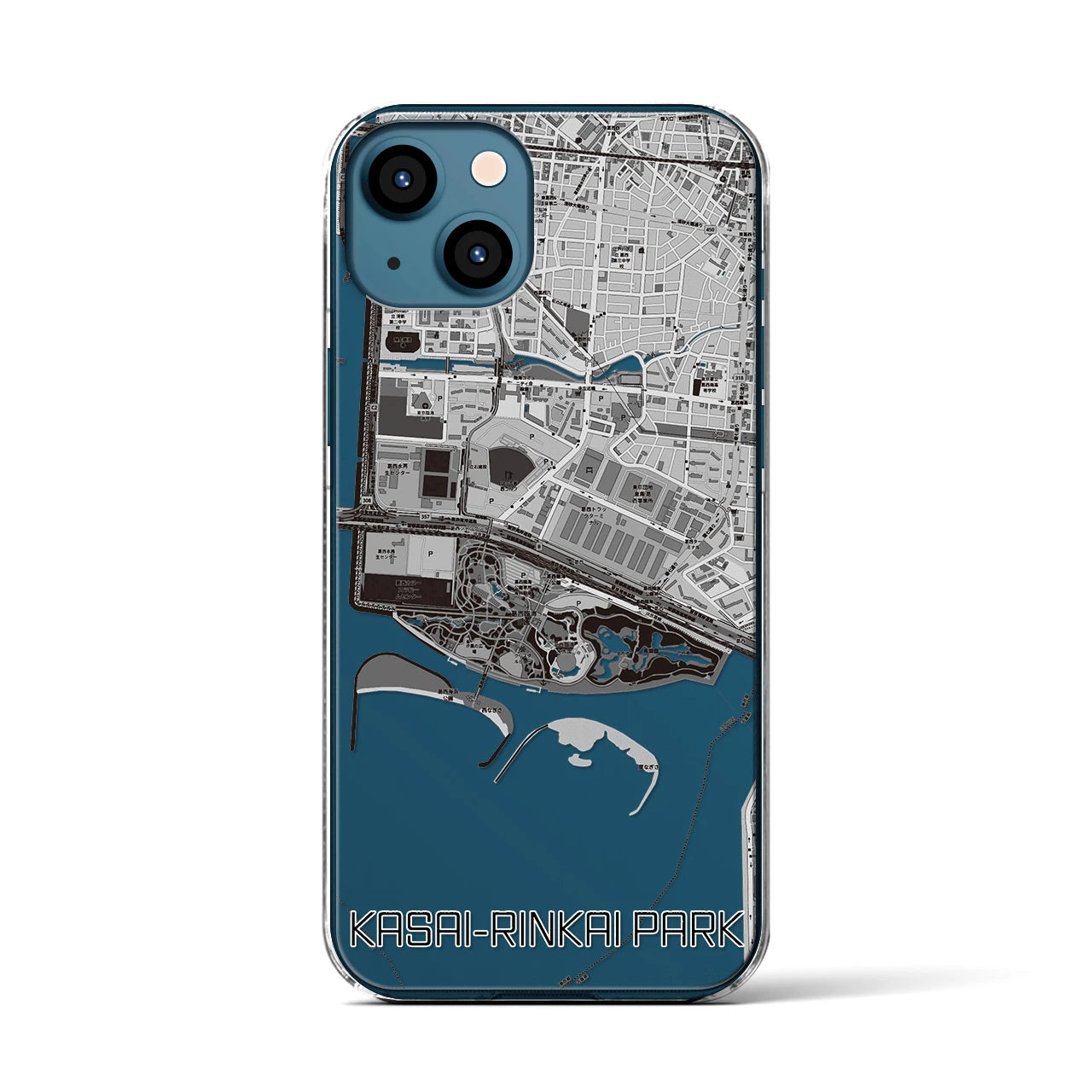 【葛西臨海公園(東京都)】地図柄iPhoneケース(クリアタイプ)