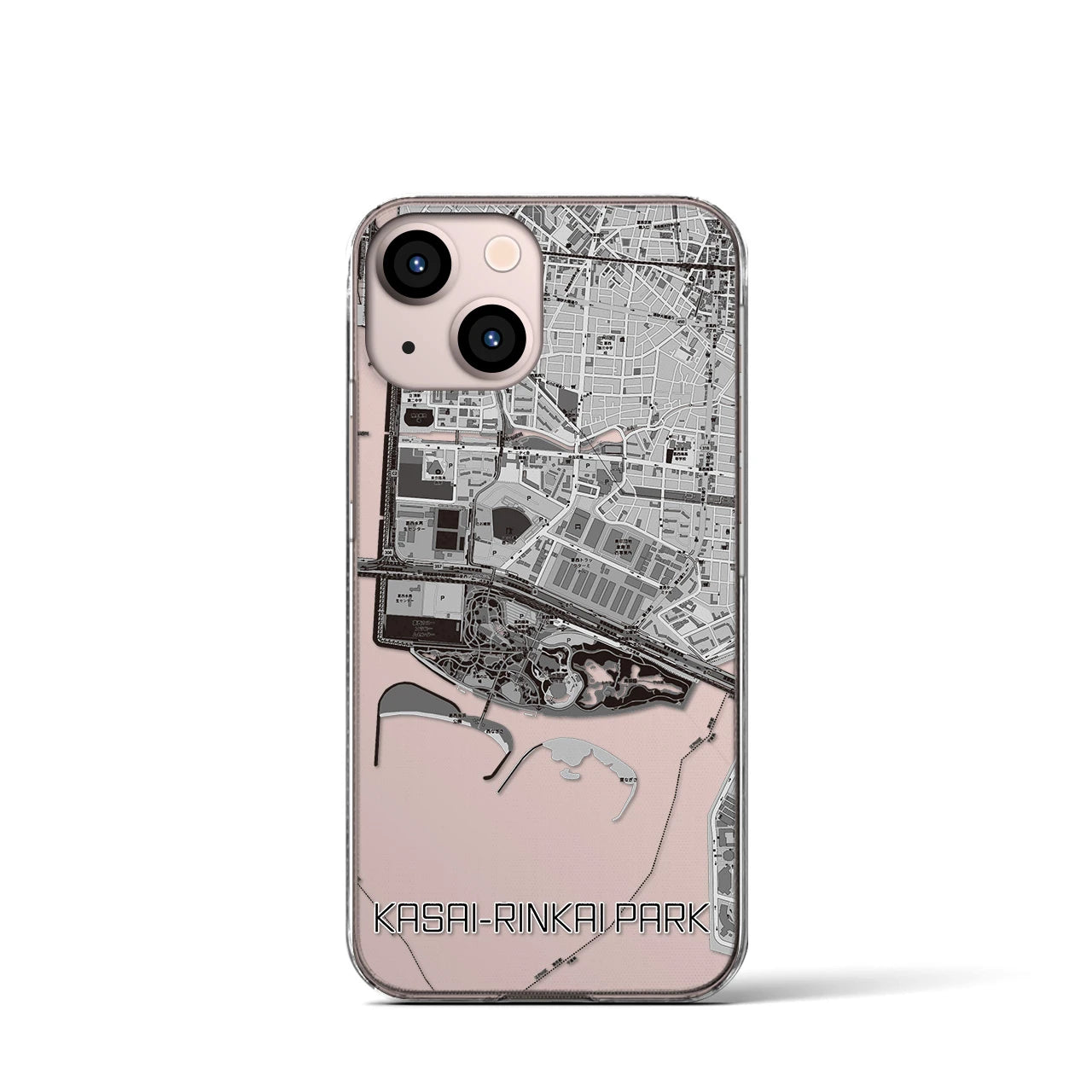 【葛西臨海公園(東京都)】地図柄iPhoneケース(クリアタイプ)