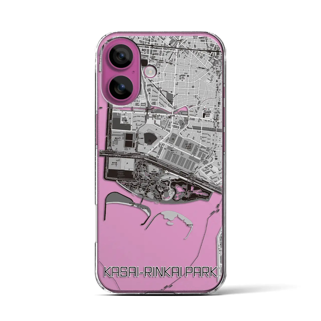 【葛西臨海公園(東京都)】地図柄iPhoneケース(クリアタイプ)