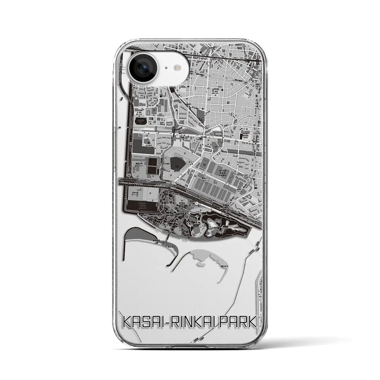 【葛西臨海公園(東京都)】地図柄iPhoneケース(クリアタイプ)