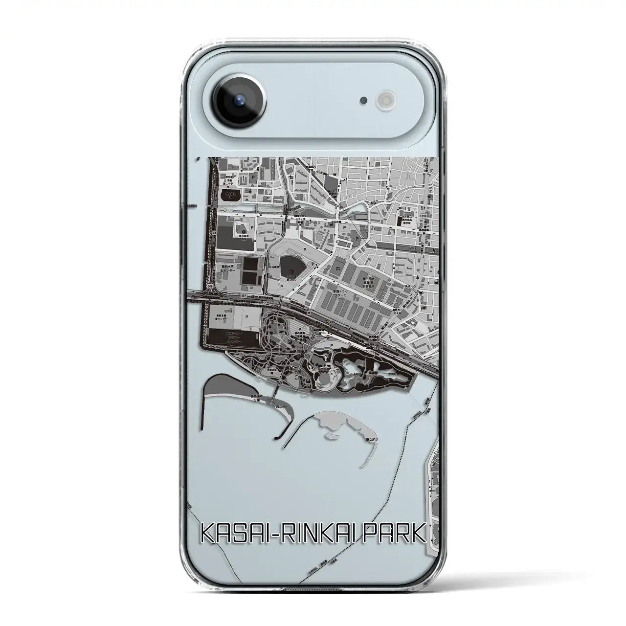 【葛西臨海公園(東京都)】地図柄iPhoneケース(クリアタイプ)