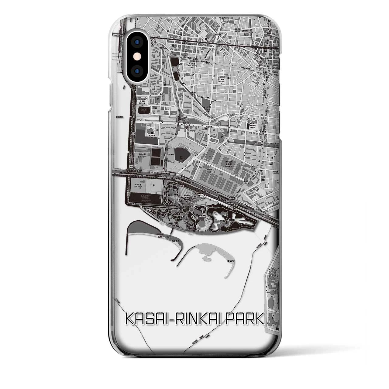 【葛西臨海公園(東京都)】地図柄iPhoneケース(クリアタイプ)