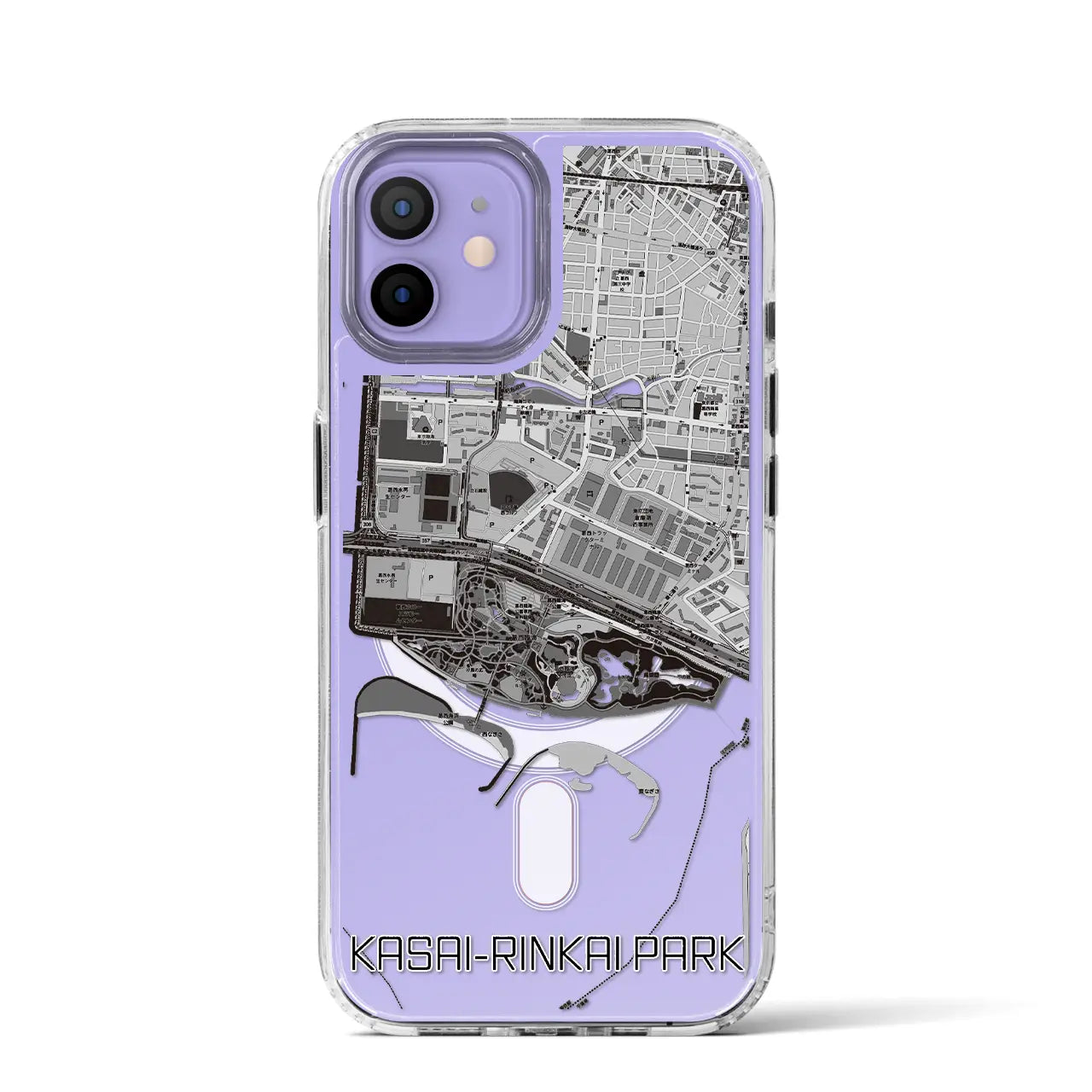 【葛西臨海公園(東京都)】地図柄iPhoneケース(MagSafeタイプ)