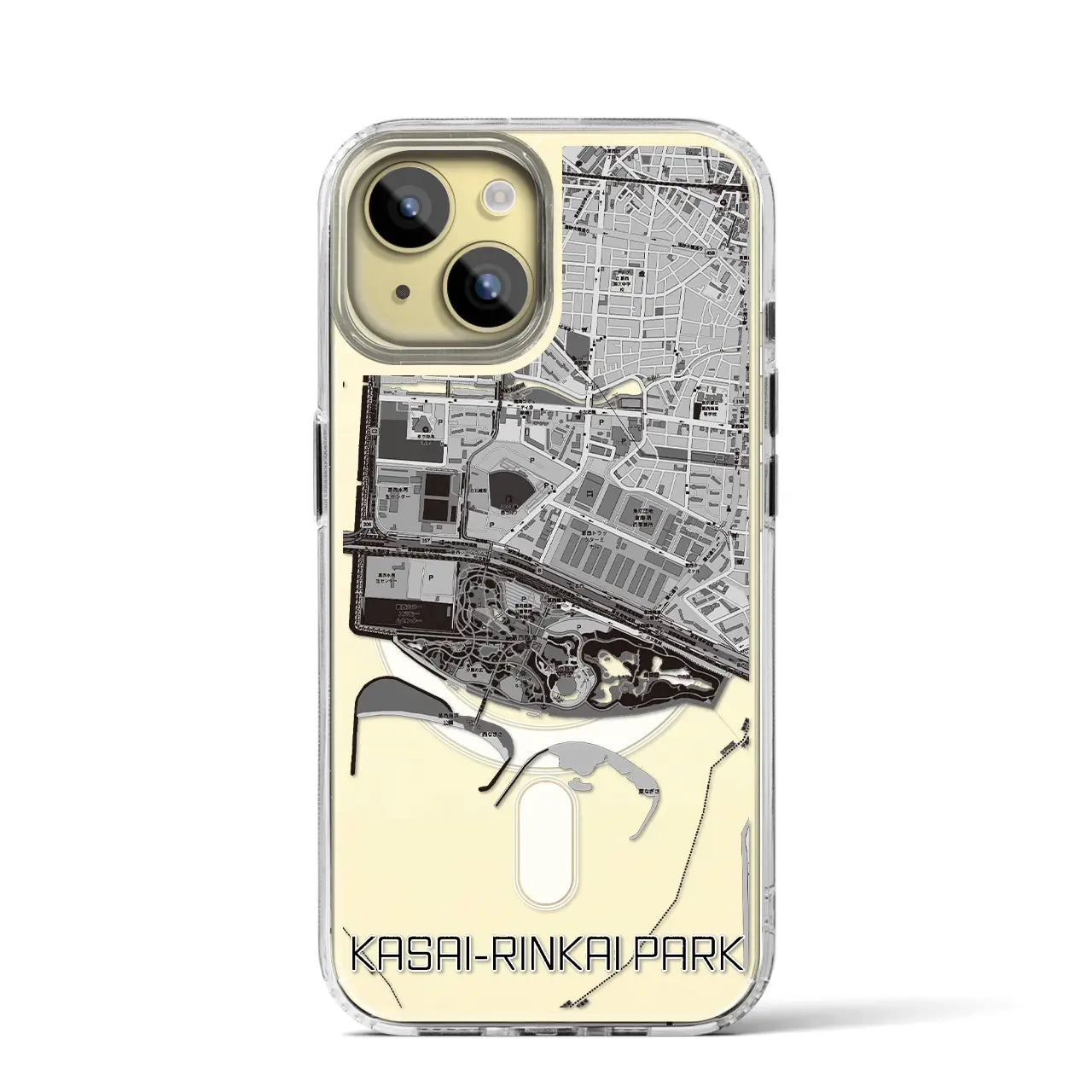 【葛西臨海公園(東京都)】地図柄iPhoneケース(MagSafeタイプ)