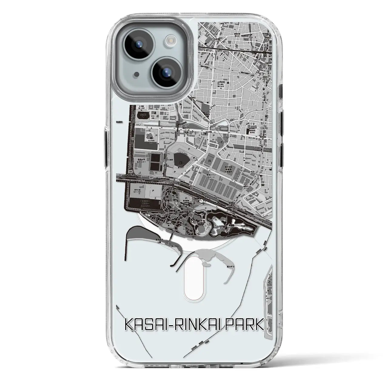 【葛西臨海公園(東京都)】地図柄iPhoneケース(MagSafeタイプ)