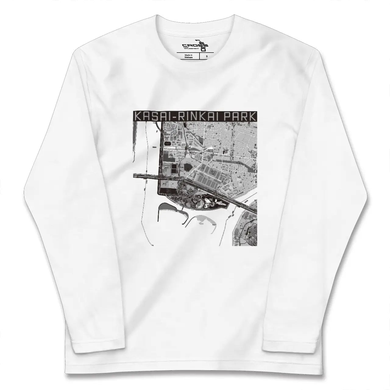 【葛西臨海公園(東京都)】地図柄ロングスリーブTシャツ