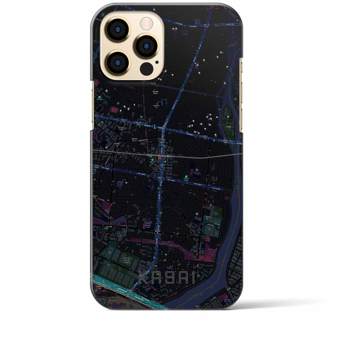 【葛西(東京都)】地図柄iPhoneケース(バックカバータイプ)