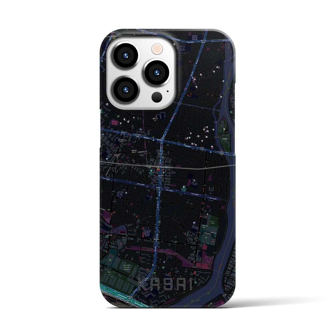 【葛西(東京都)】地図柄iPhoneケース(バックカバータイプ)