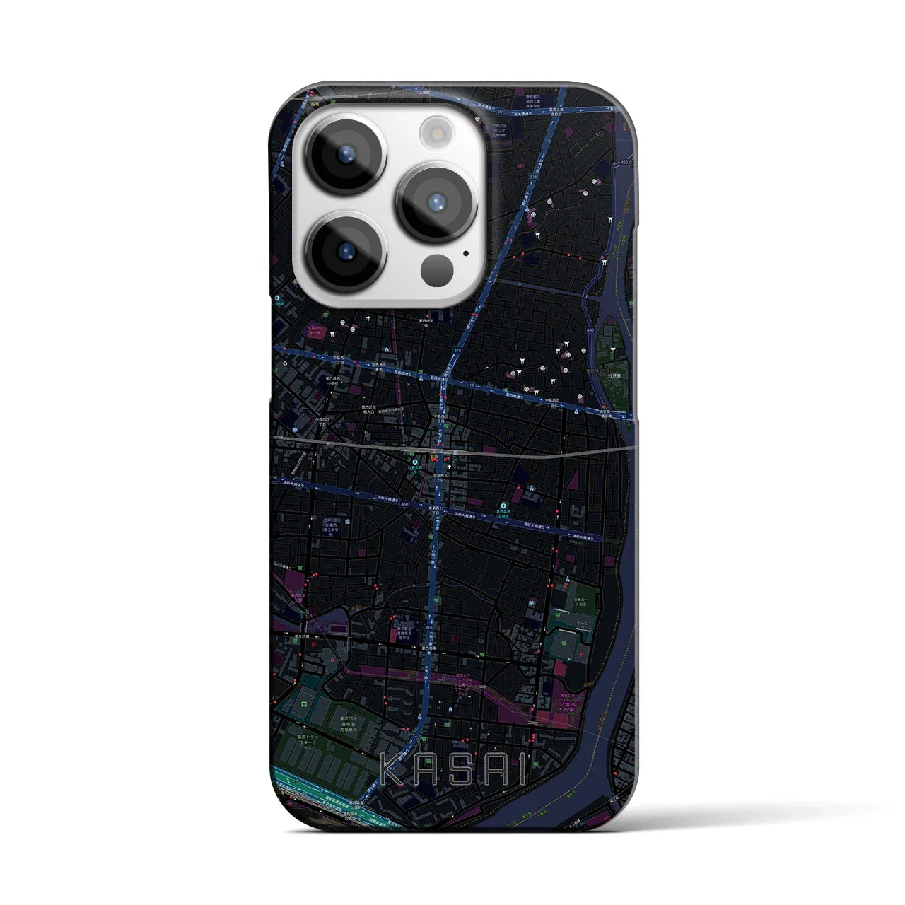 【葛西(東京都)】地図柄iPhoneケース(バックカバータイプ)