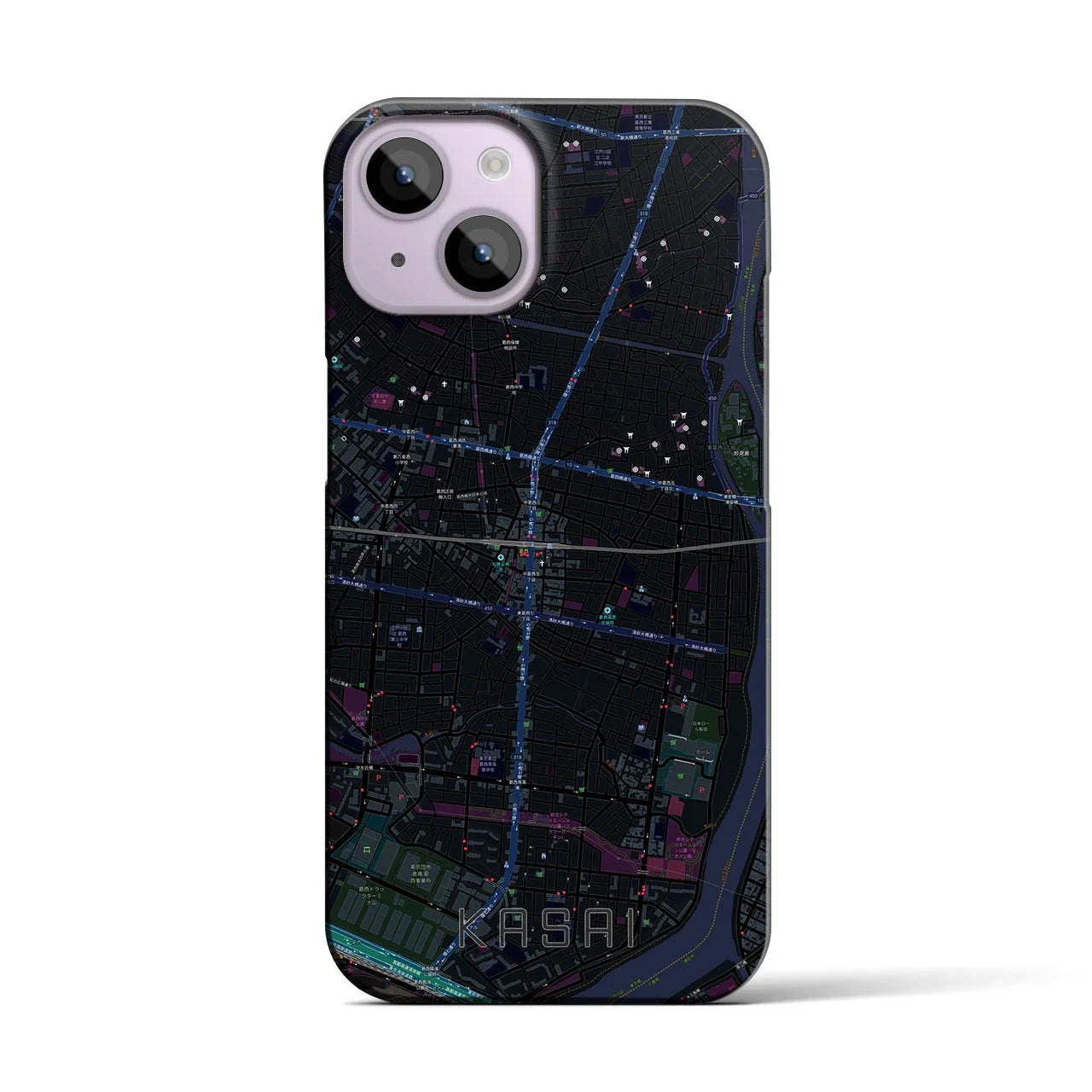 【葛西(東京都)】地図柄iPhoneケース(バックカバータイプ)