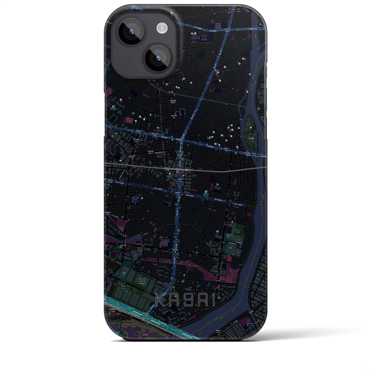 【葛西(東京都)】地図柄iPhoneケース(バックカバータイプ)
