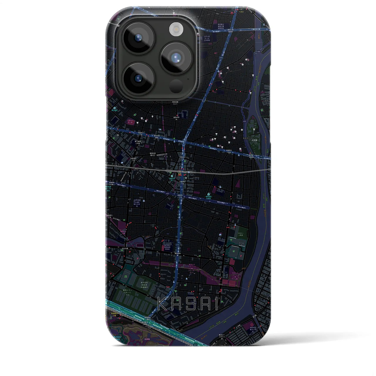 【葛西(東京都)】地図柄iPhoneケース(バックカバータイプ)