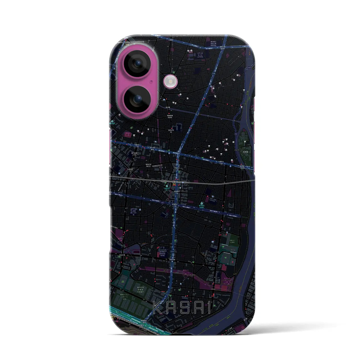 【葛西(東京都)】地図柄iPhoneケース(バックカバータイプ)