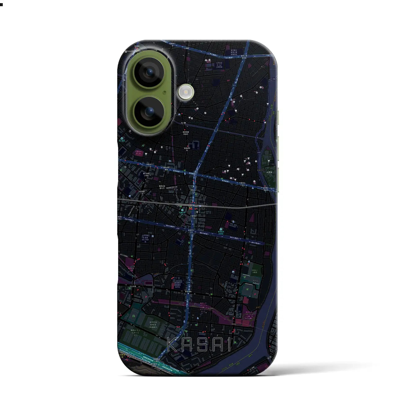 【葛西(東京都)】地図柄iPhoneケース(バックカバータイプ)