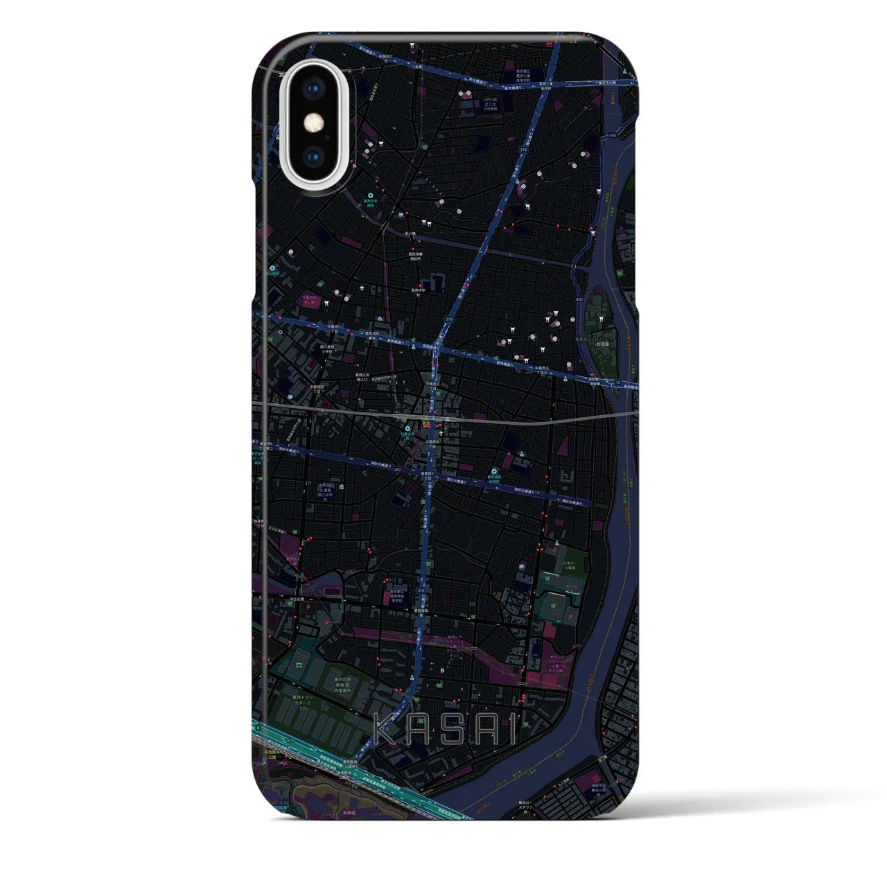 【葛西(東京都)】地図柄iPhoneケース(バックカバータイプ)