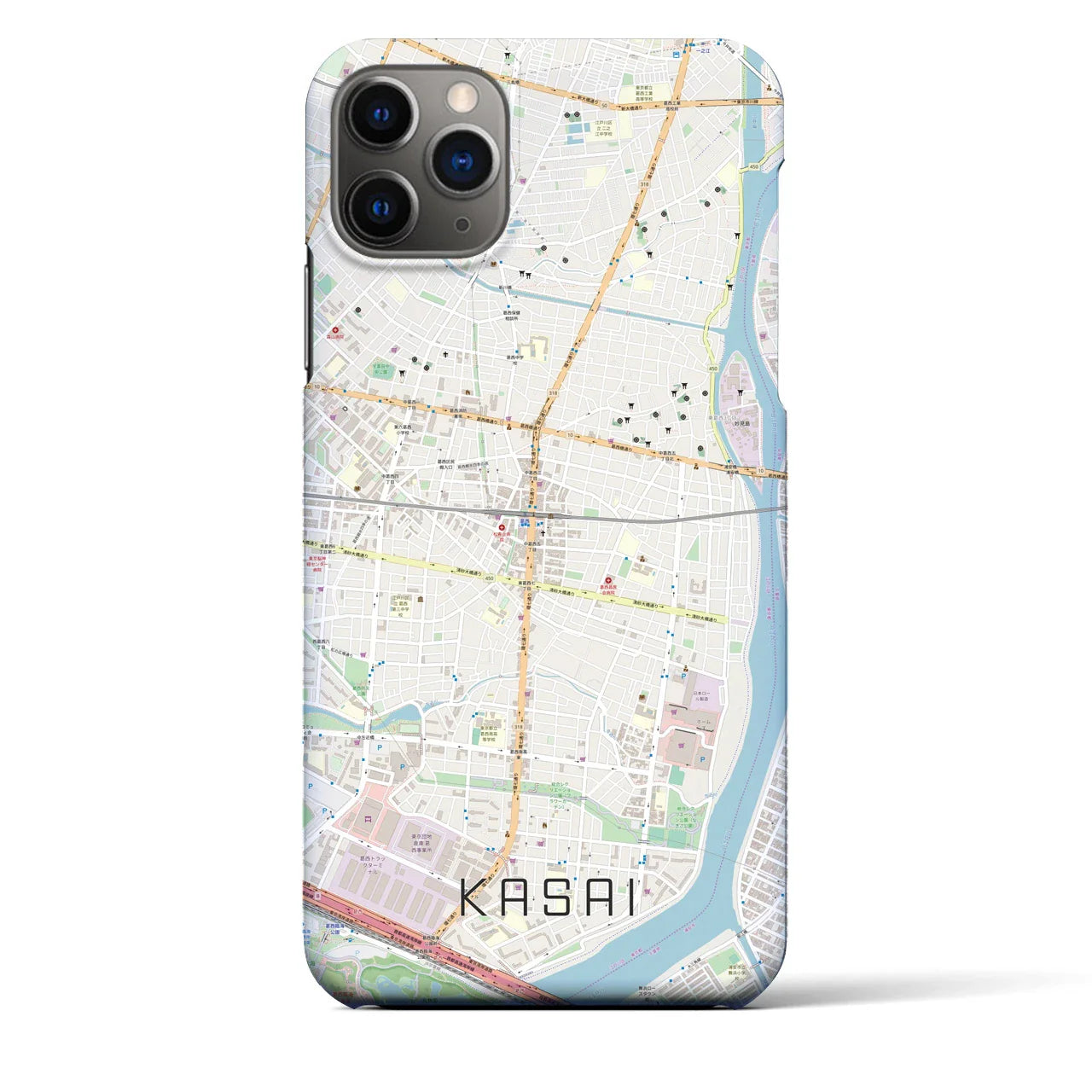 【葛西(東京都)】地図柄iPhoneケース(バックカバータイプ)