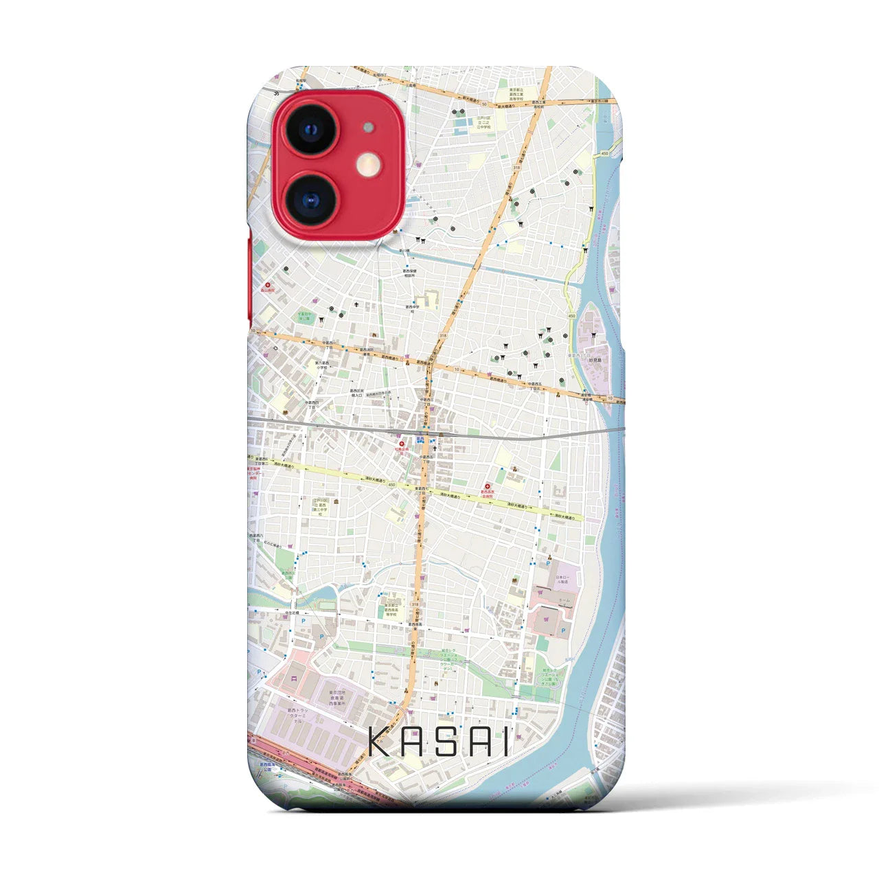 【葛西(東京都)】地図柄iPhoneケース(バックカバータイプ)