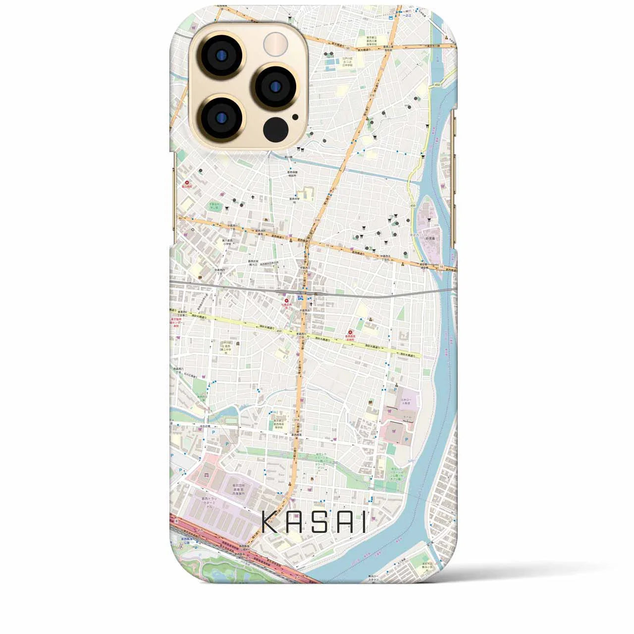 【葛西(東京都)】地図柄iPhoneケース(バックカバータイプ)