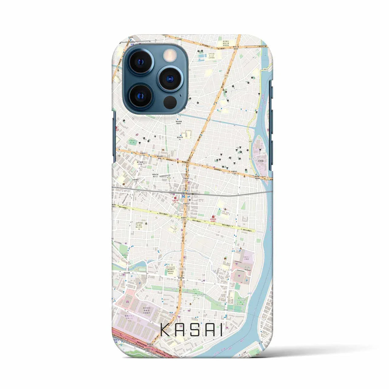 【葛西(東京都)】地図柄iPhoneケース(バックカバータイプ)