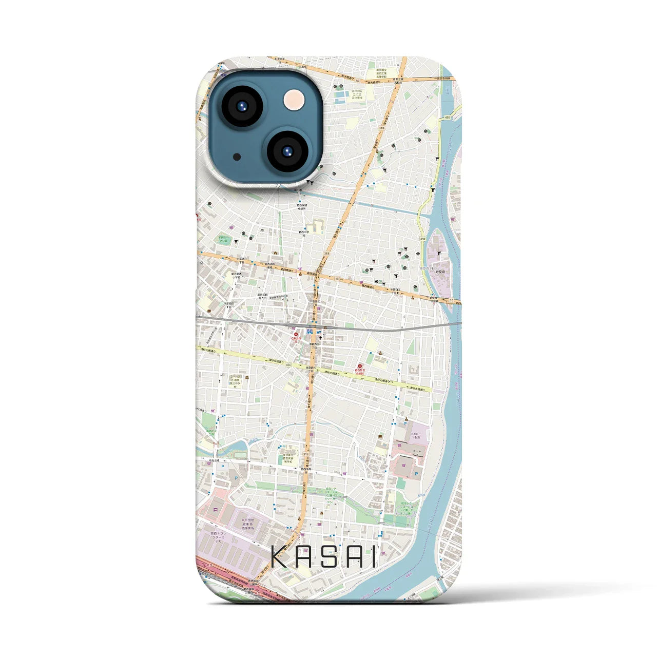 【葛西(東京都)】地図柄iPhoneケース(バックカバータイプ)