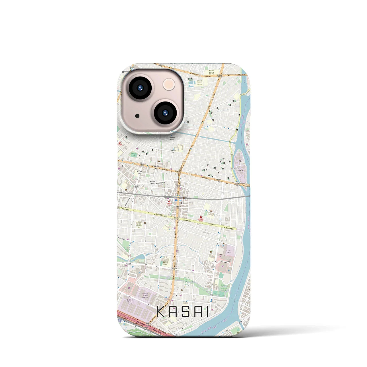 【葛西(東京都)】地図柄iPhoneケース(バックカバータイプ)