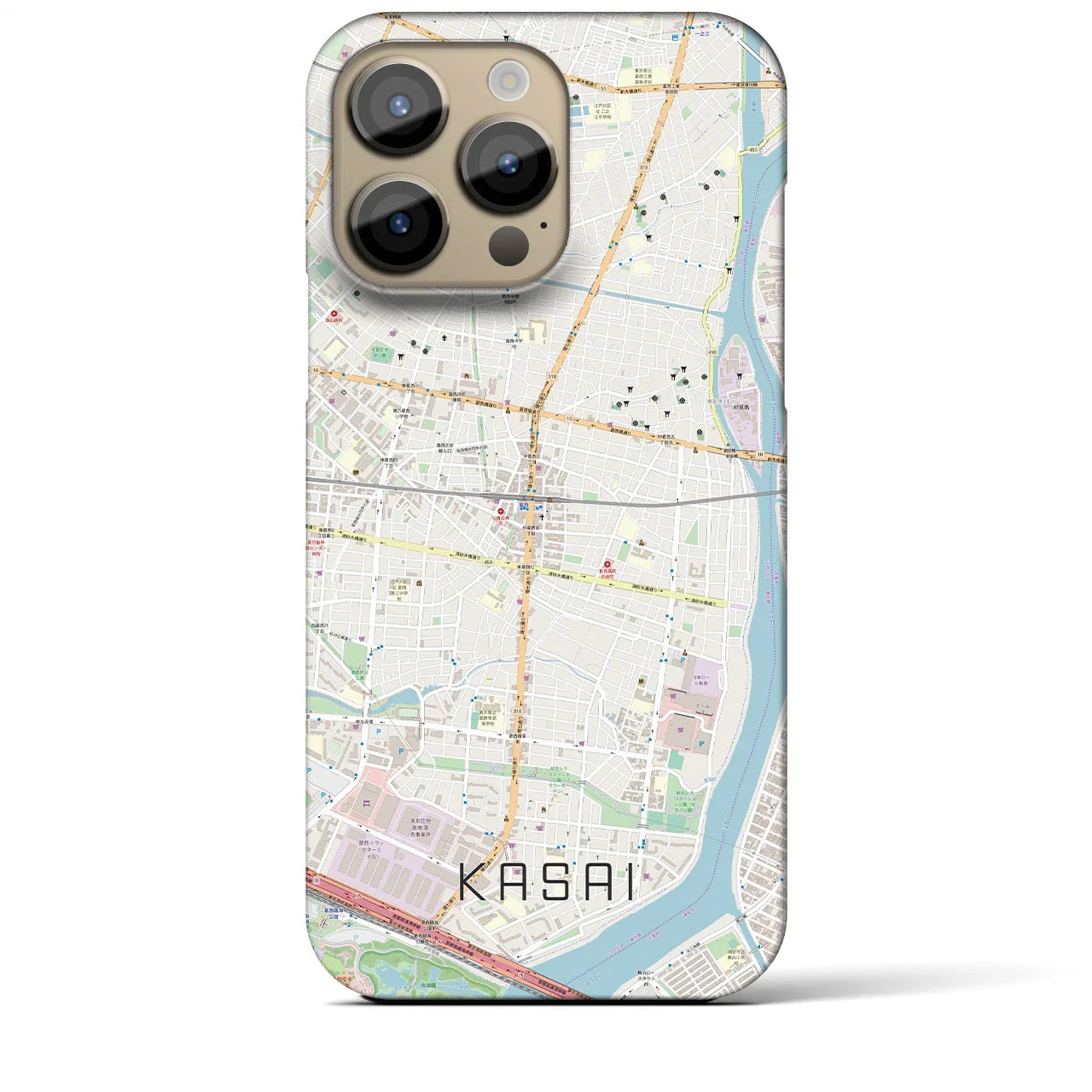 【葛西(東京都)】地図柄iPhoneケース(バックカバータイプ)