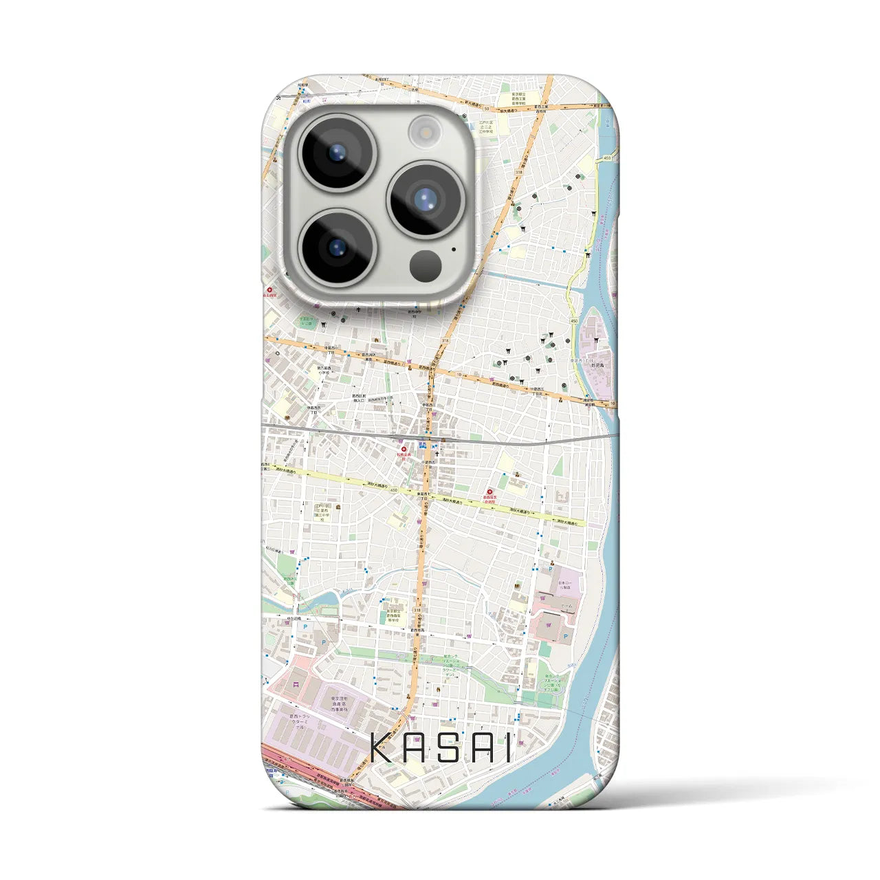 【葛西(東京都)】地図柄iPhoneケース(バックカバータイプ)