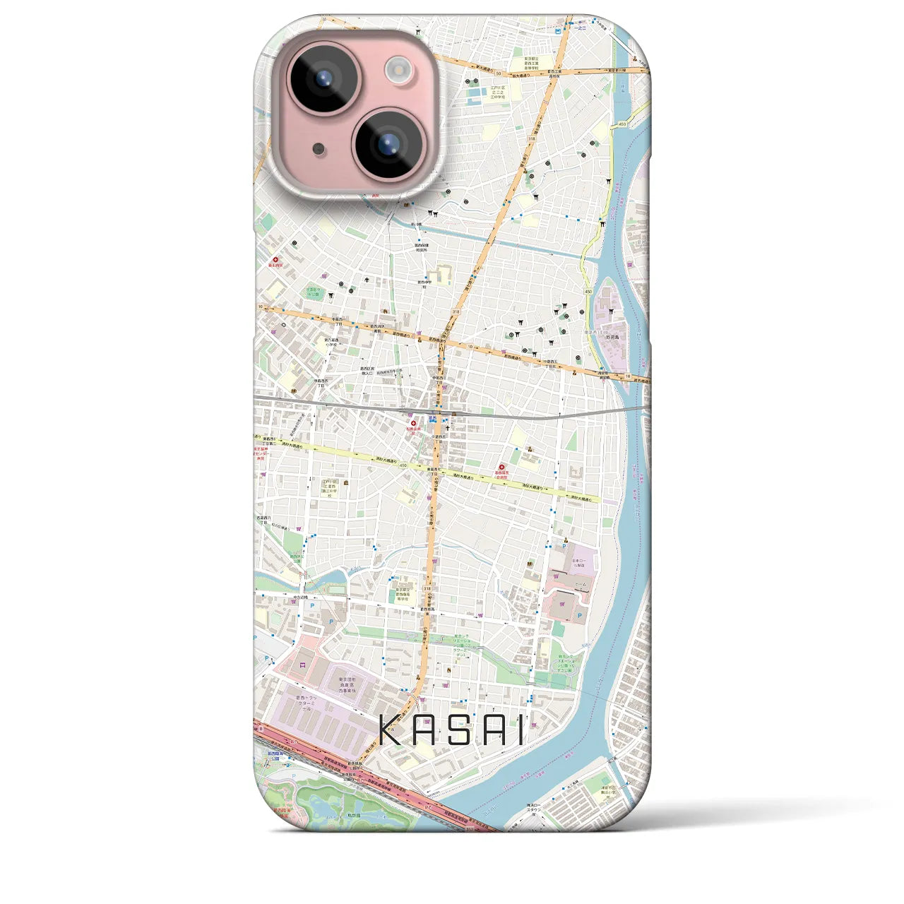 【葛西(東京都)】地図柄iPhoneケース(バックカバータイプ)