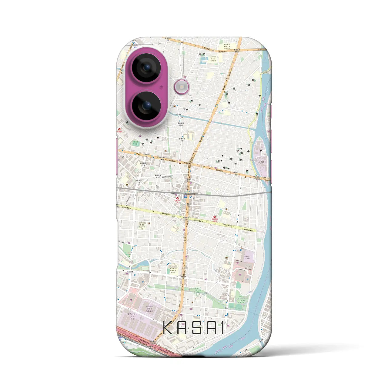 【葛西(東京都)】地図柄iPhoneケース(バックカバータイプ)