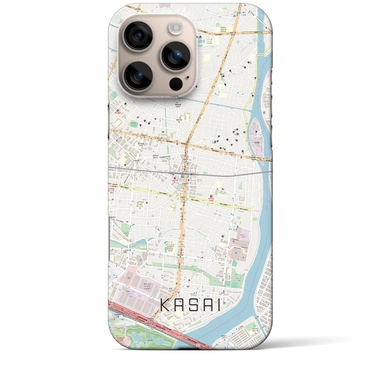 【葛西(東京都)】地図柄iPhoneケース(バックカバータイプ)