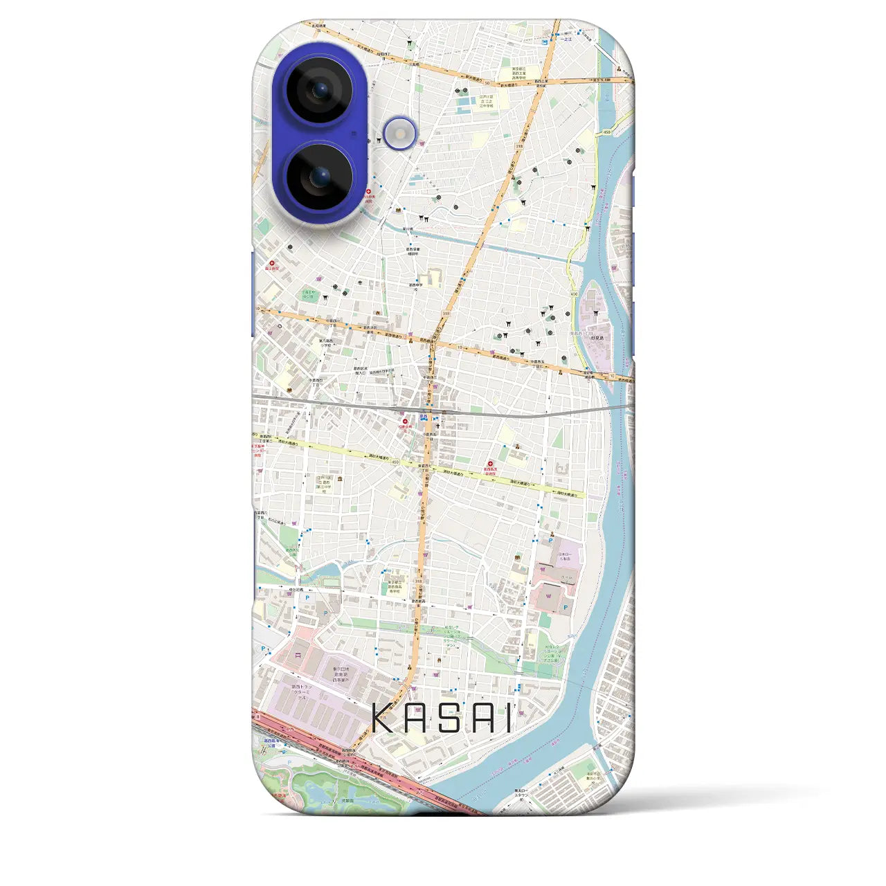 【葛西(東京都)】地図柄iPhoneケース(バックカバータイプ)ナチュラル・iPhone 16 Pro Max 用