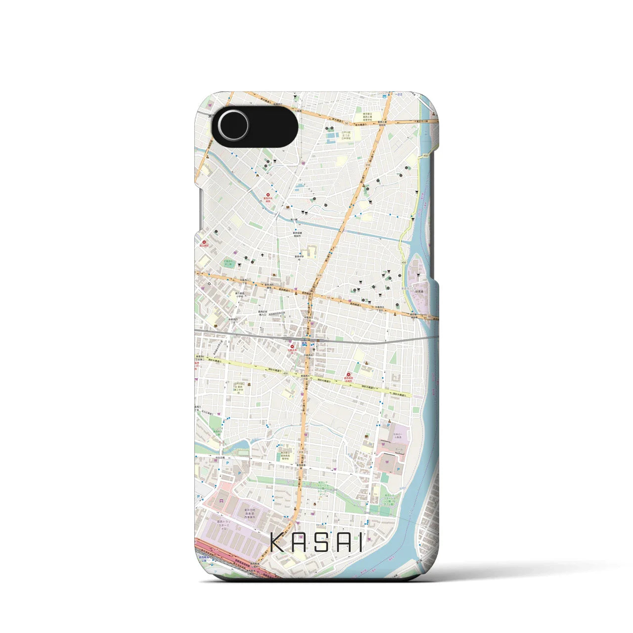 【葛西(東京都)】地図柄iPhoneケース(バックカバータイプ)