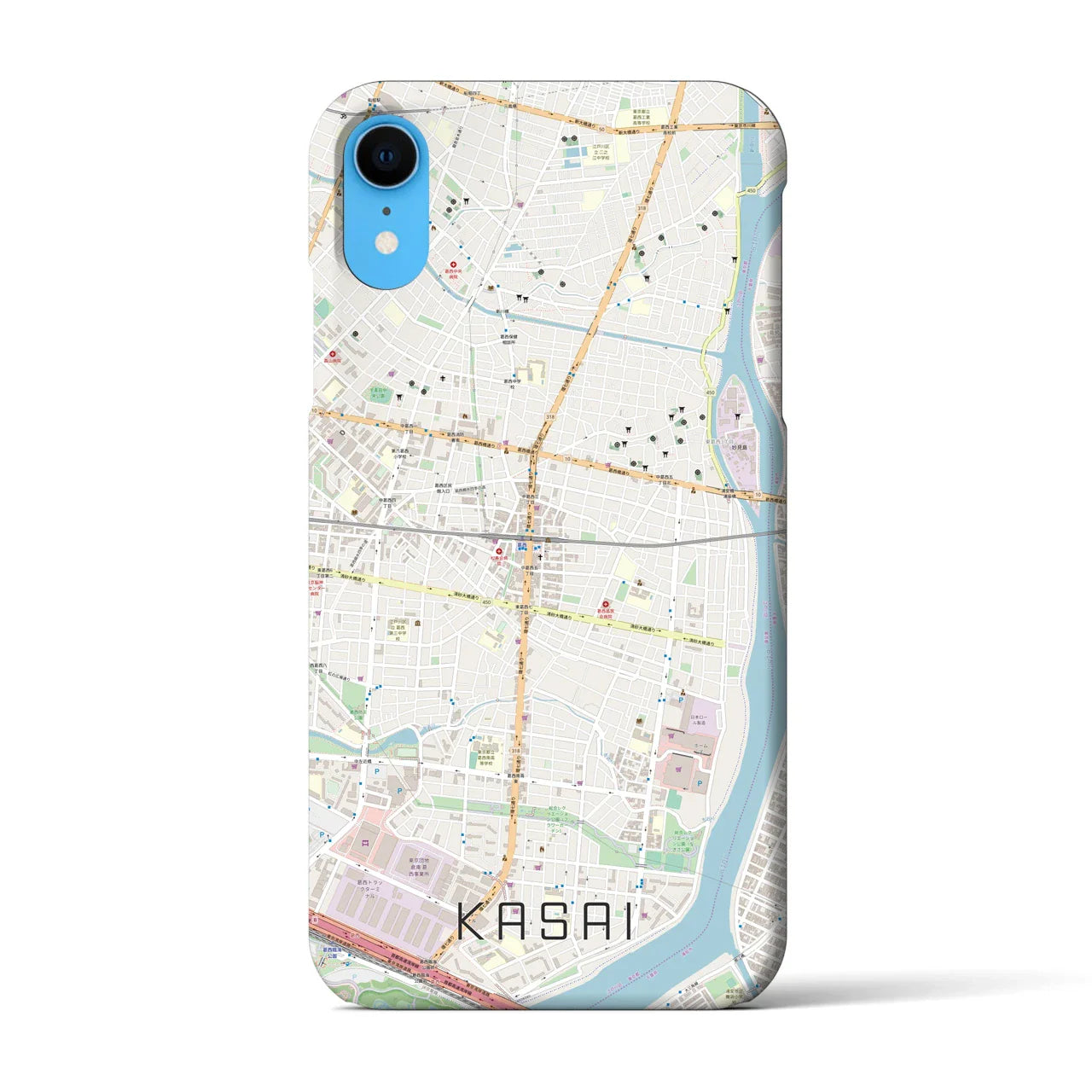 【葛西(東京都)】地図柄iPhoneケース(バックカバータイプ)