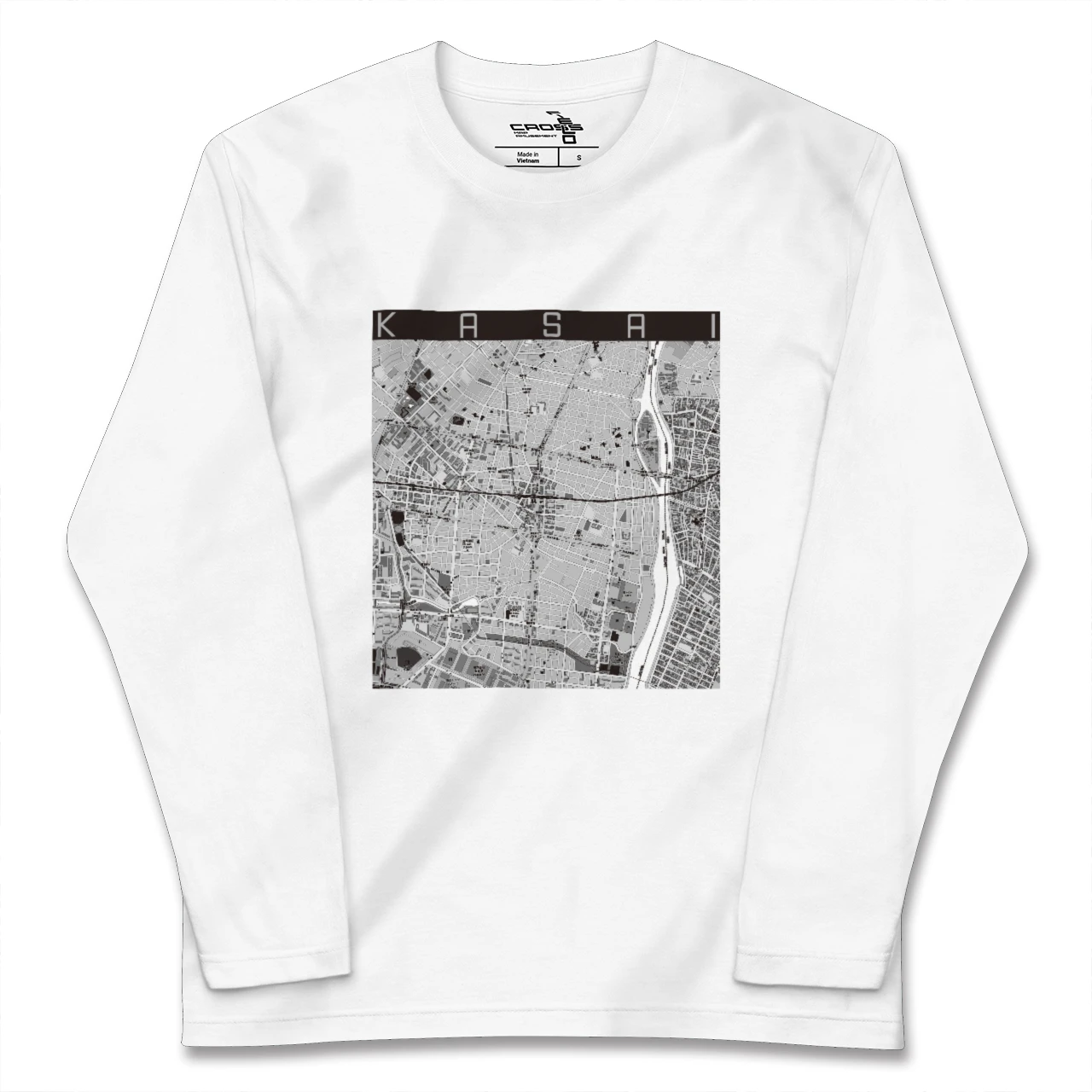 【葛西(東京都)】地図柄ロングスリーブTシャツ