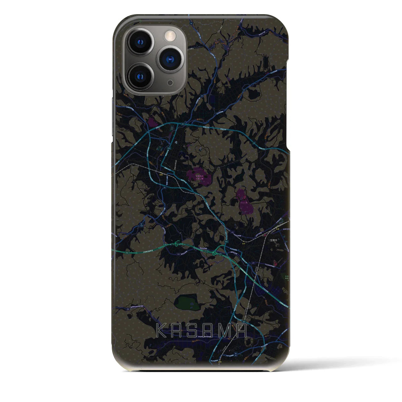 【笠間(茨城県)】地図柄iPhoneケース(バックカバータイプ)