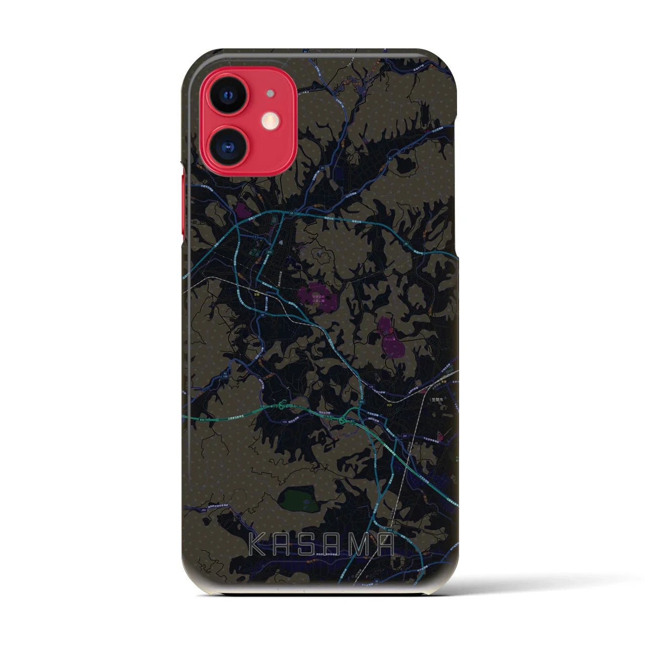 【笠間(茨城県)】地図柄iPhoneケース(バックカバータイプ)