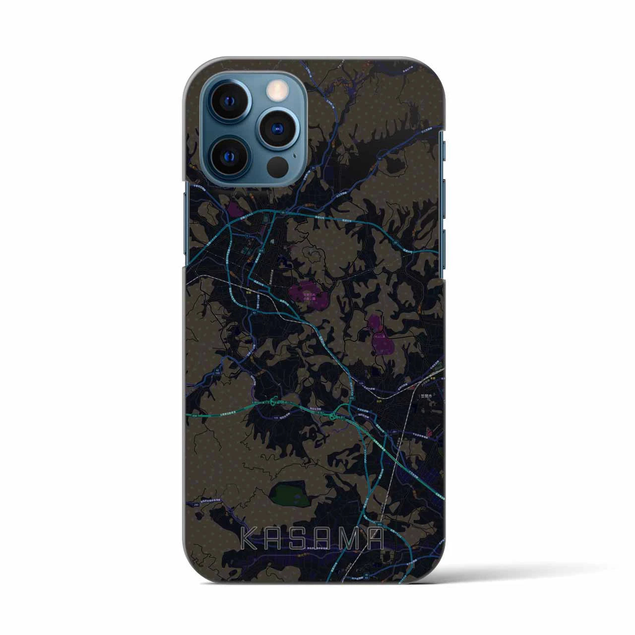 【笠間(茨城県)】地図柄iPhoneケース(バックカバータイプ)