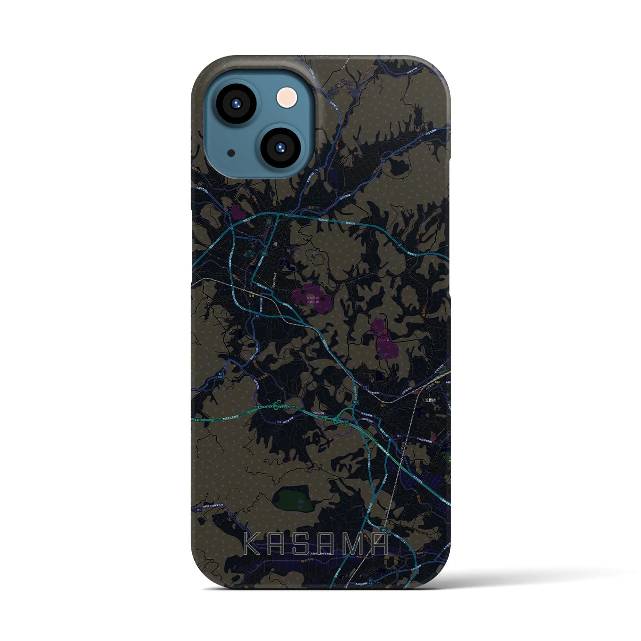 【笠間(茨城県)】地図柄iPhoneケース(バックカバータイプ)